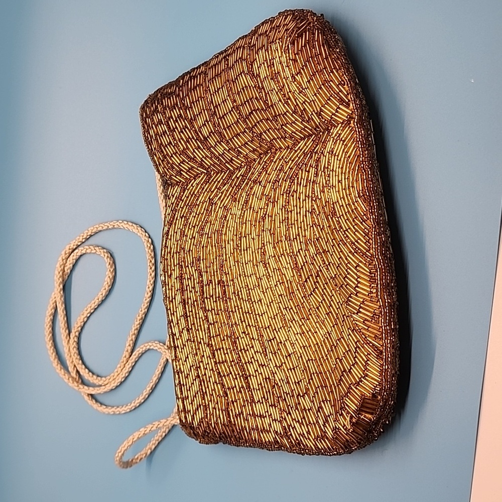 Gold beaded bag